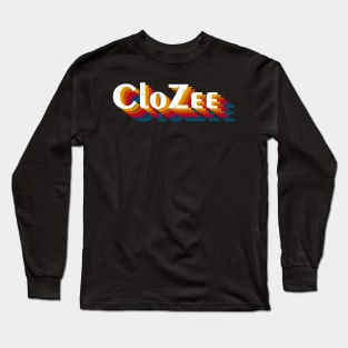 retro vintage CloZee Long Sleeve T-Shirt